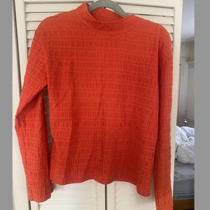 Nikki Chasin Orange Crinkle Top